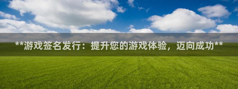 新航娱乐背后的老板：**游戏签名发行：提升您的游戏体验，迈向成功**