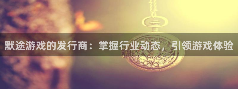 新航娱乐公司扣费流程详解视频：默途游戏的发行商：掌握行业动态，引领游戏体验